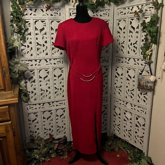 dark red semi formal dress Sparkly Dark Red One Shoulder Sheath Long Prom Dress with Slit VK23101906 Vickidress